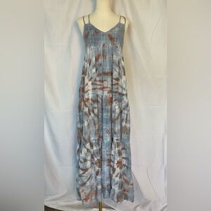Young Fabulous & Broke Patio Poplin Tie Dye Maxi size M